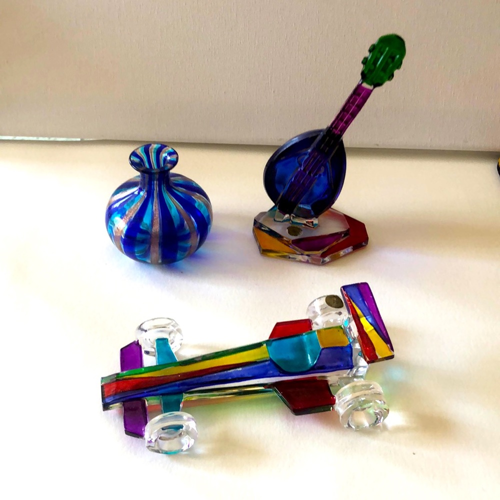 Set of 3 glass art Murano Italian